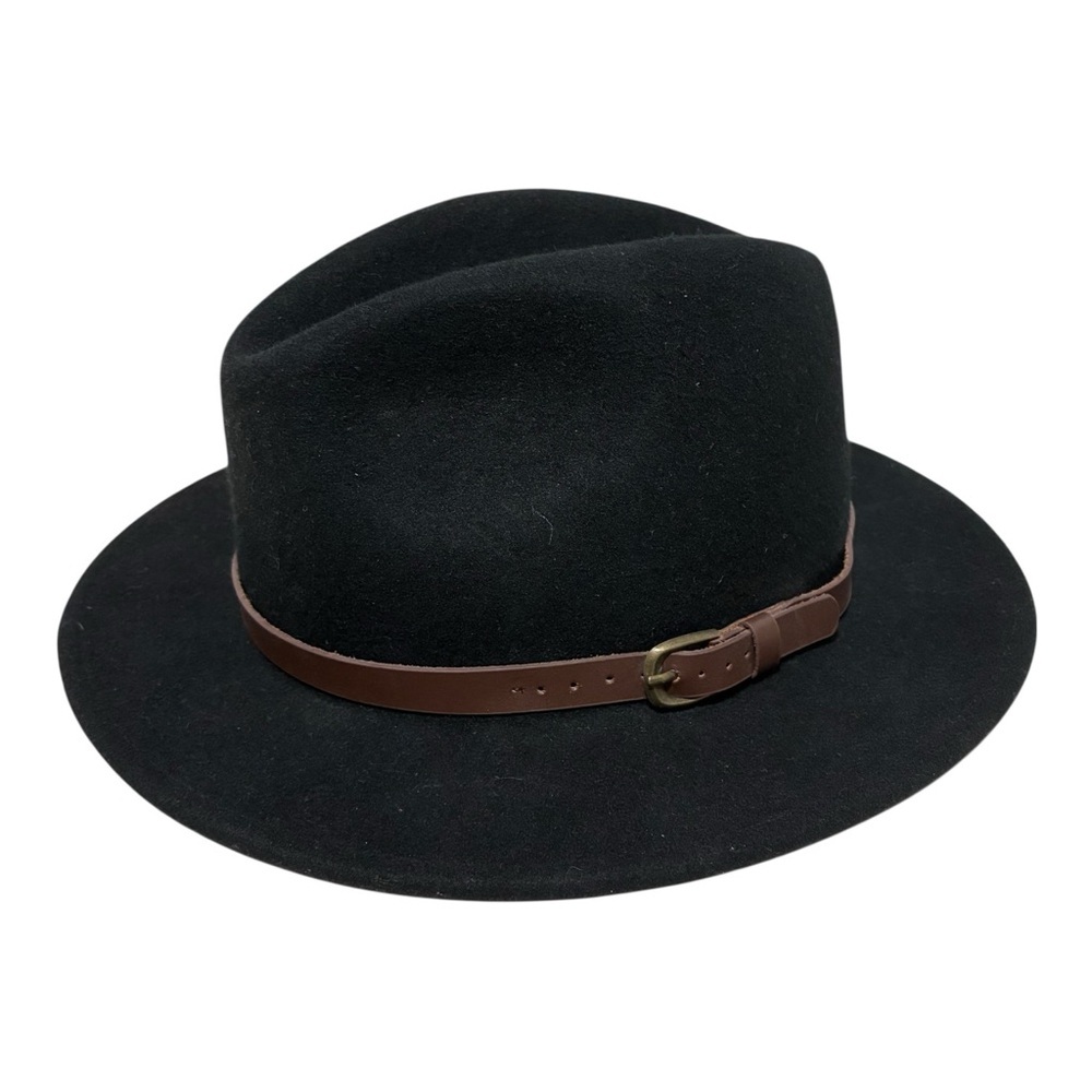 Canadian Leather Creations - Black Crushable Waterproof Wool Hat - L